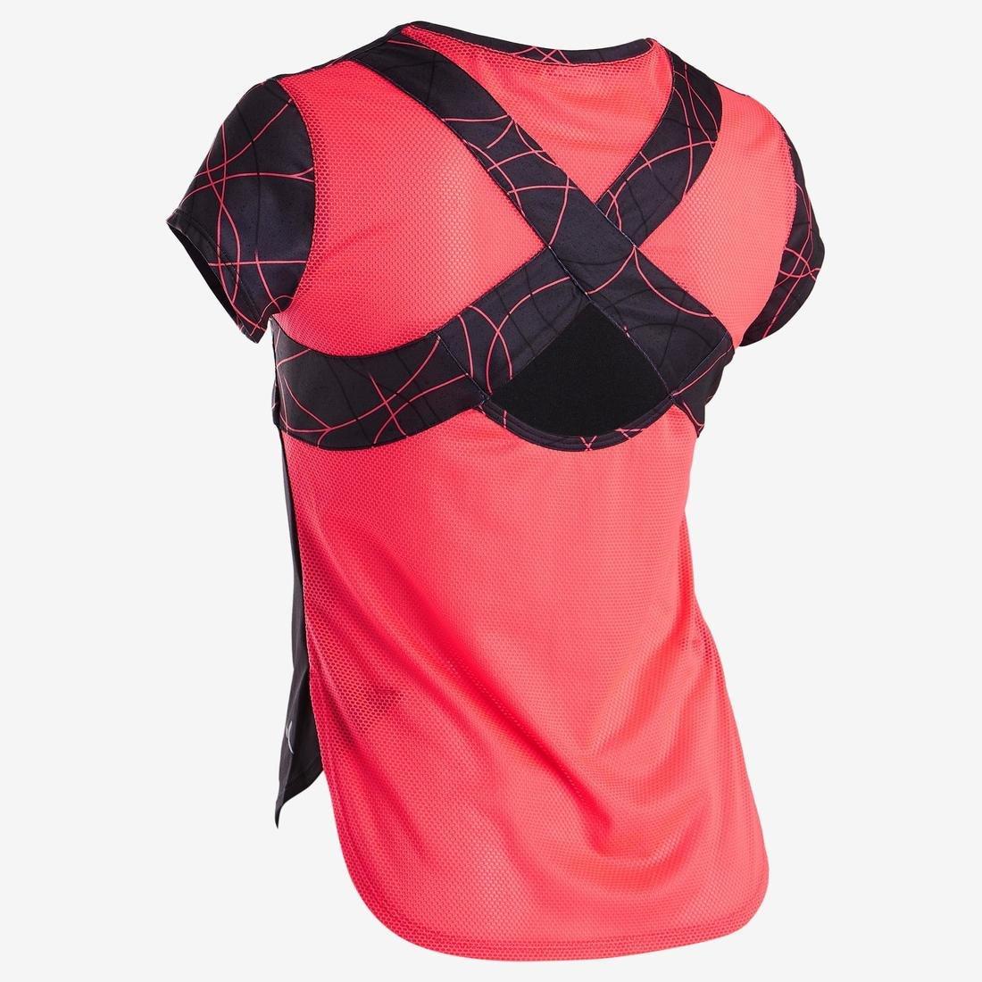 تيشيرت رياضي ضيق للبنات جيد التهوية S900 من سن 7-8 سنوات، أزرق داكن, No Color, large image number 13