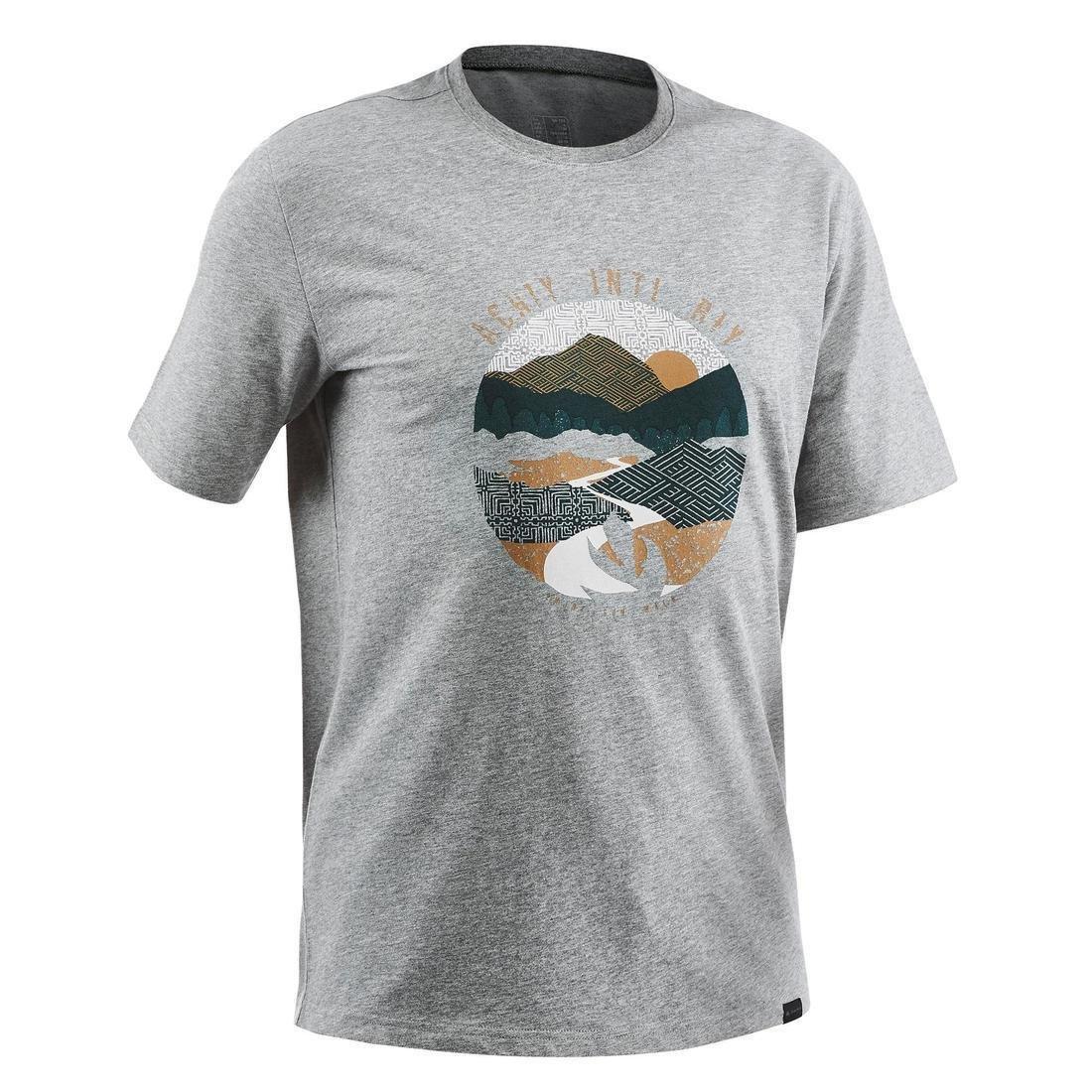 Medium  TechTIL 100 Short-Sleeved Hiking T-Shirt - Mottled, Light Grey, , large image number 0