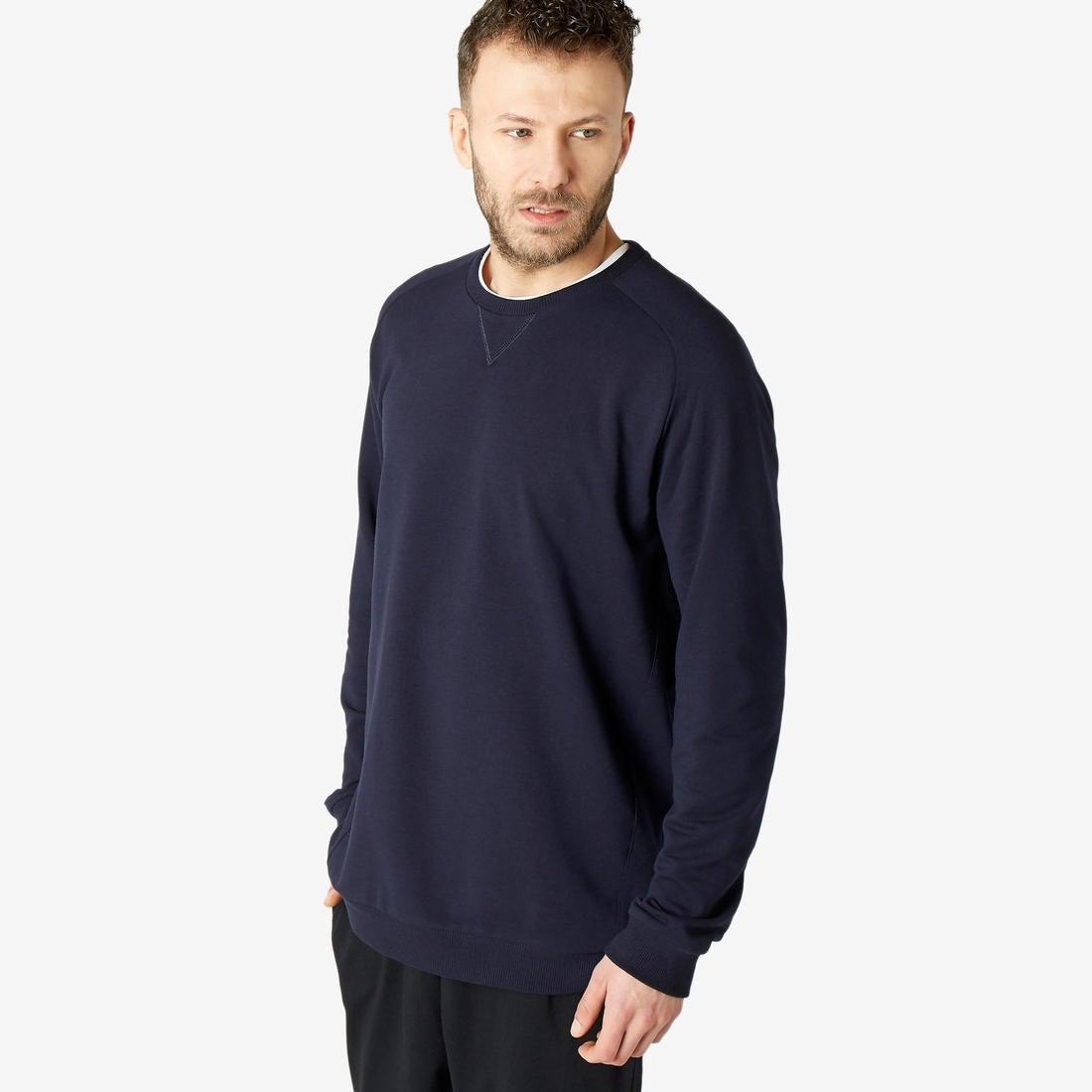 سويت شيرت لياقة بدنية برقبة مستديرة، أزرق، 2XL, , large image number 0