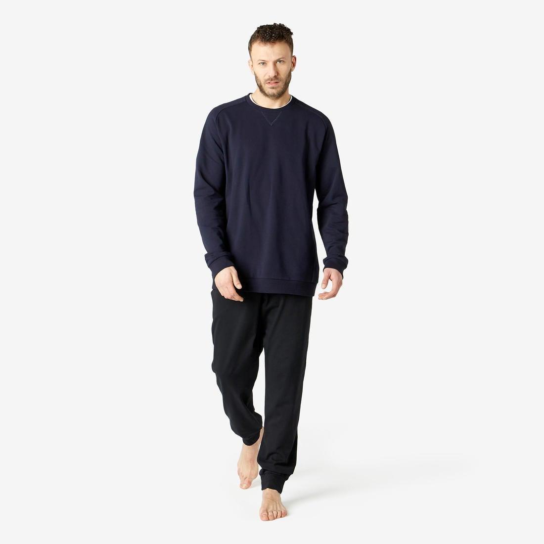 3XL  Crew-Neck Fitness Sweatshirt, Asphalt Blue, , large image number 3