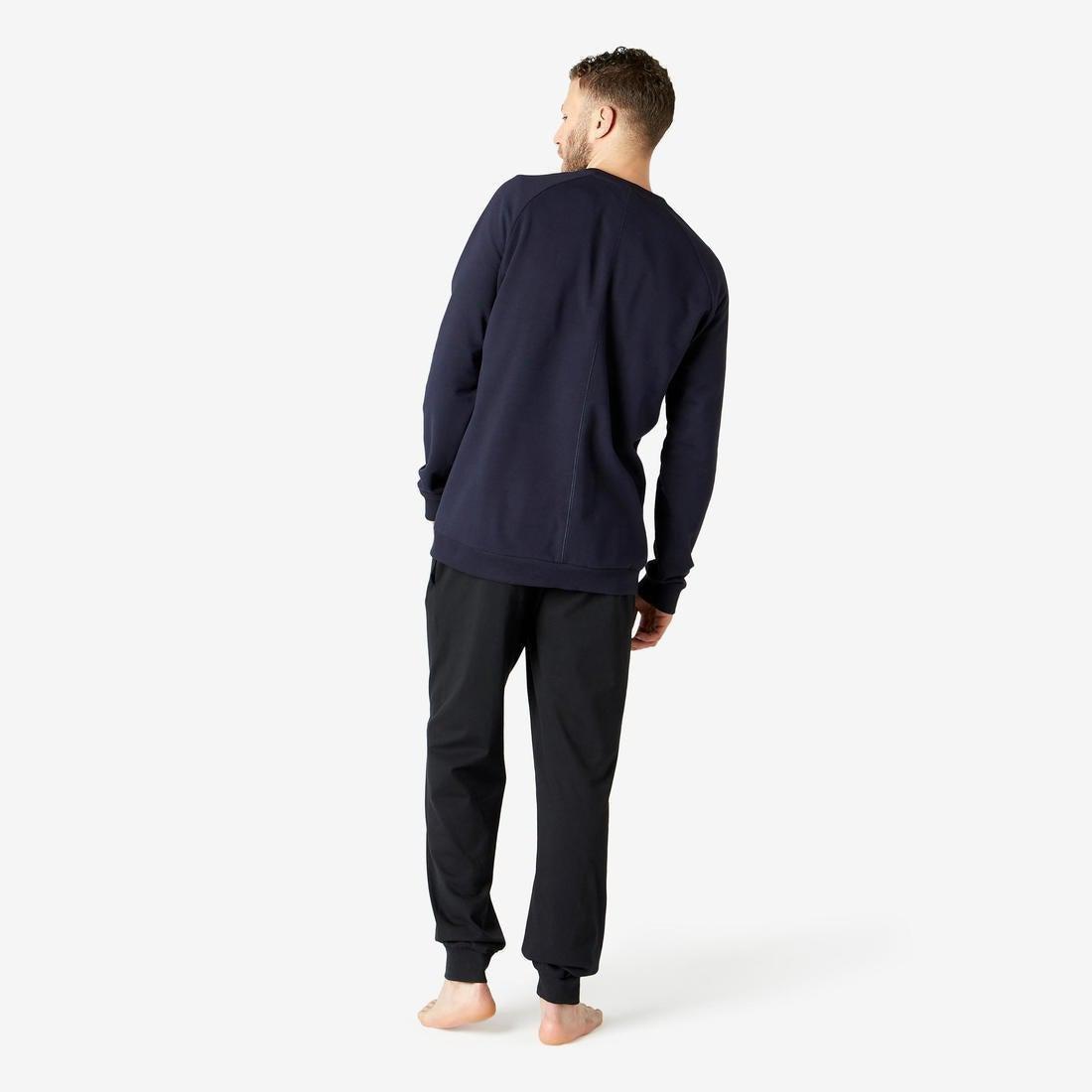 3XL  Crew-Neck Fitness Sweatshirt, Asphalt Blue, , large image number 4