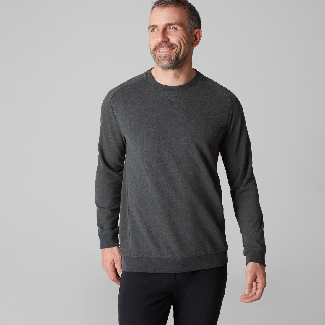 3XL  Crew-Neck Fitness Sweatshirt, Asphalt Blue, , large image number 12