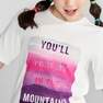QUECHUA - 7-8Y  Children's Hiking T-shirt MH100, Magnolia