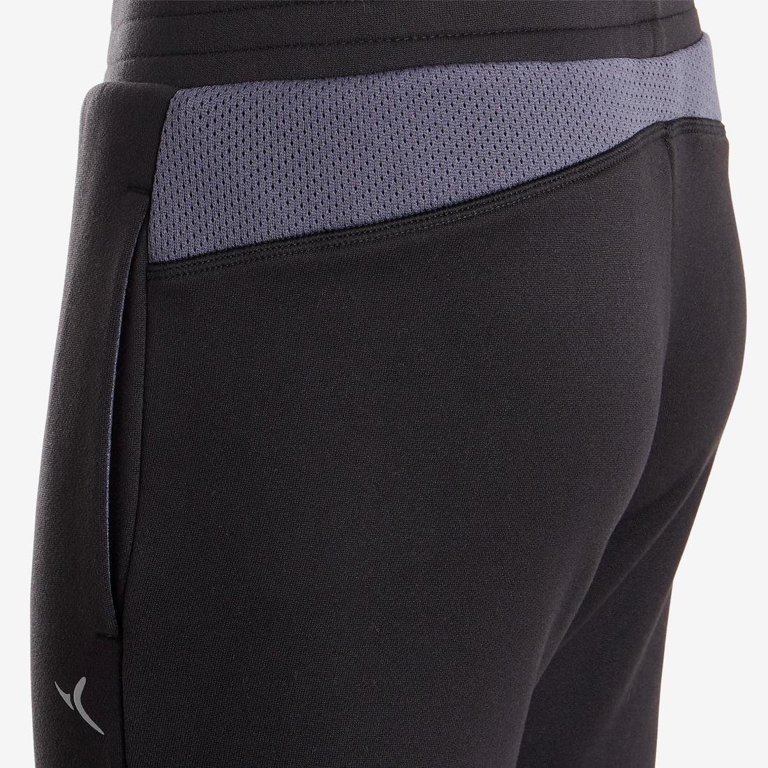 S500 Boys' Warm Breathable Synthetic Gym Tracksuit, Black, No Color, large image number 7