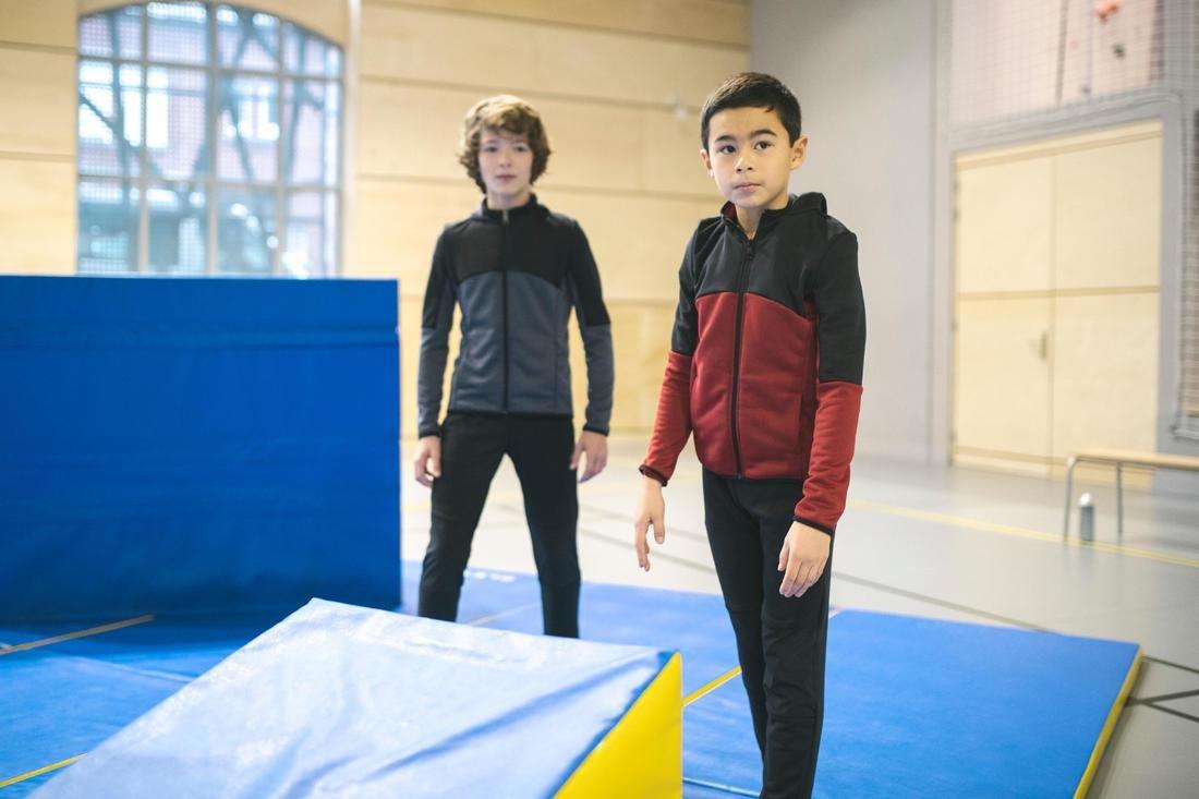 S500 Boys' Warm Breathable Synthetic Gym Tracksuit, Black, No Color, large image number 9