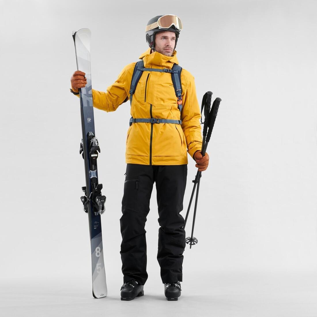 Large  Men's Freeride Ski Trousers - Black, Black, No Color, large image number 2