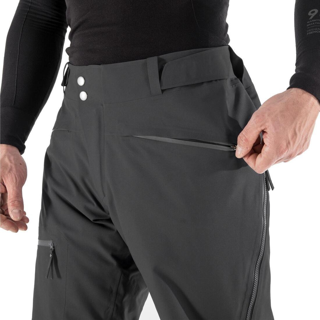 Large  Men's Freeride Ski Trousers - Black, Black, No Color, large image number 9