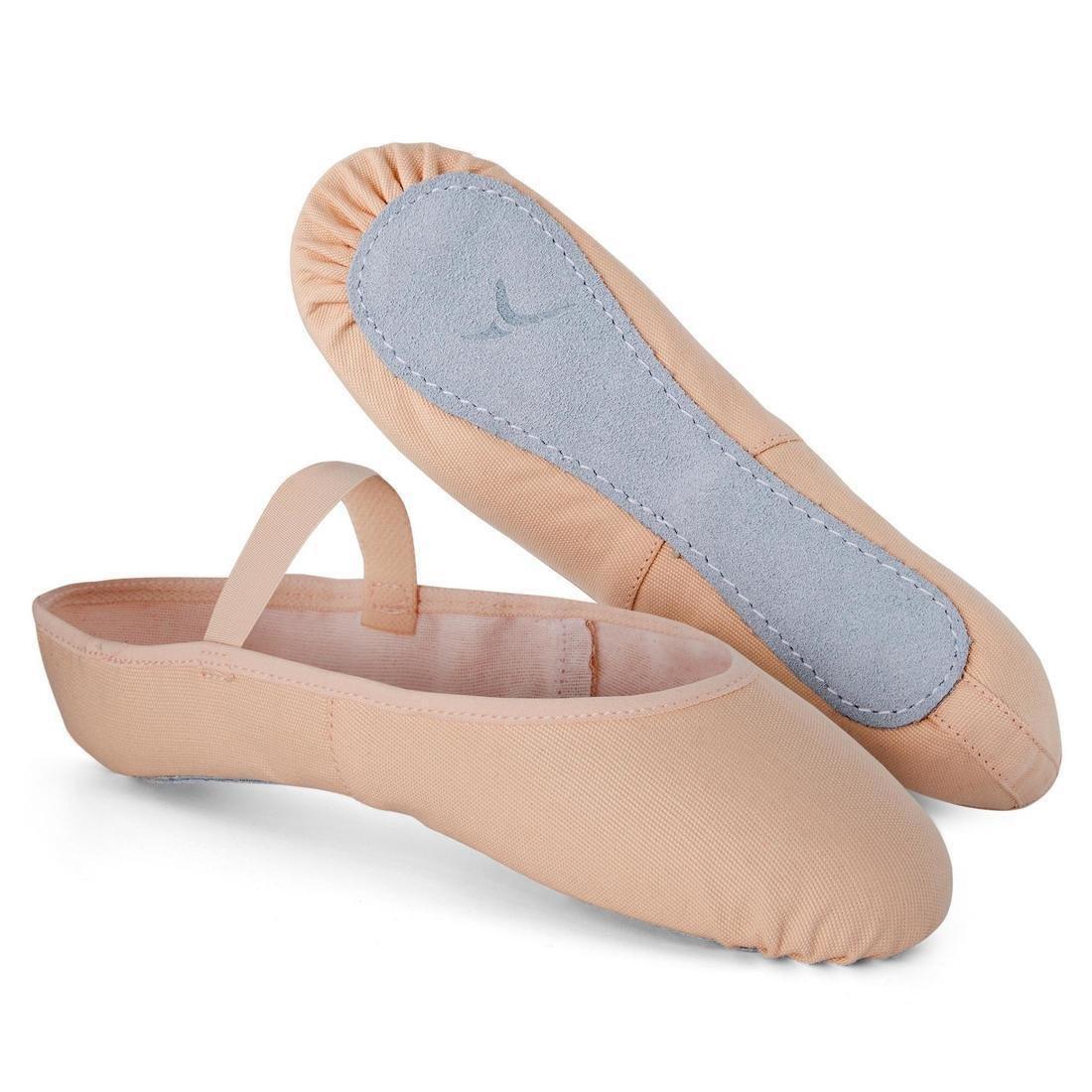 EU 26  Ballet Full Sole Demi-Pointe Canvas Shoes, Bisque, , large image number 1