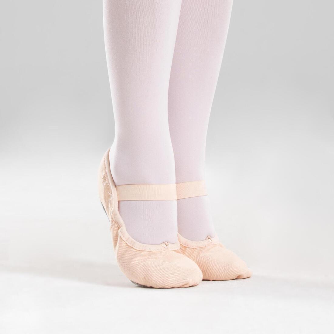 EU 26  Ballet Full Sole Demi-Pointe Canvas Shoes, Bisque, , large image number 5