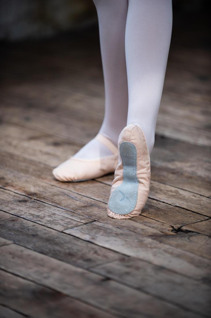 EU 26  Ballet Full Sole Demi-Pointe Canvas Shoes, Bisque, , large image number 12