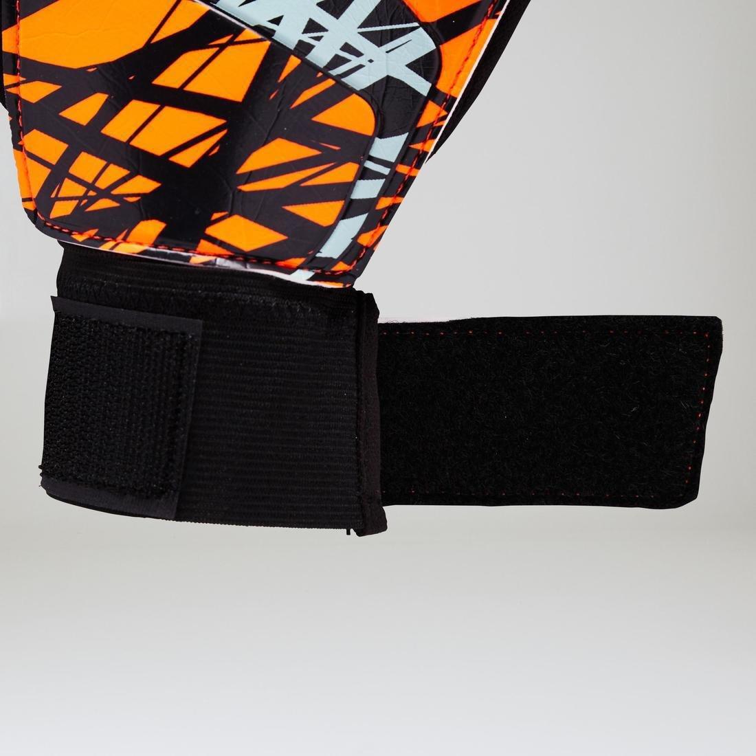 5  First Kids' Football Goalkeeper Gloves, Fluo Blood Orange, , large image number 2