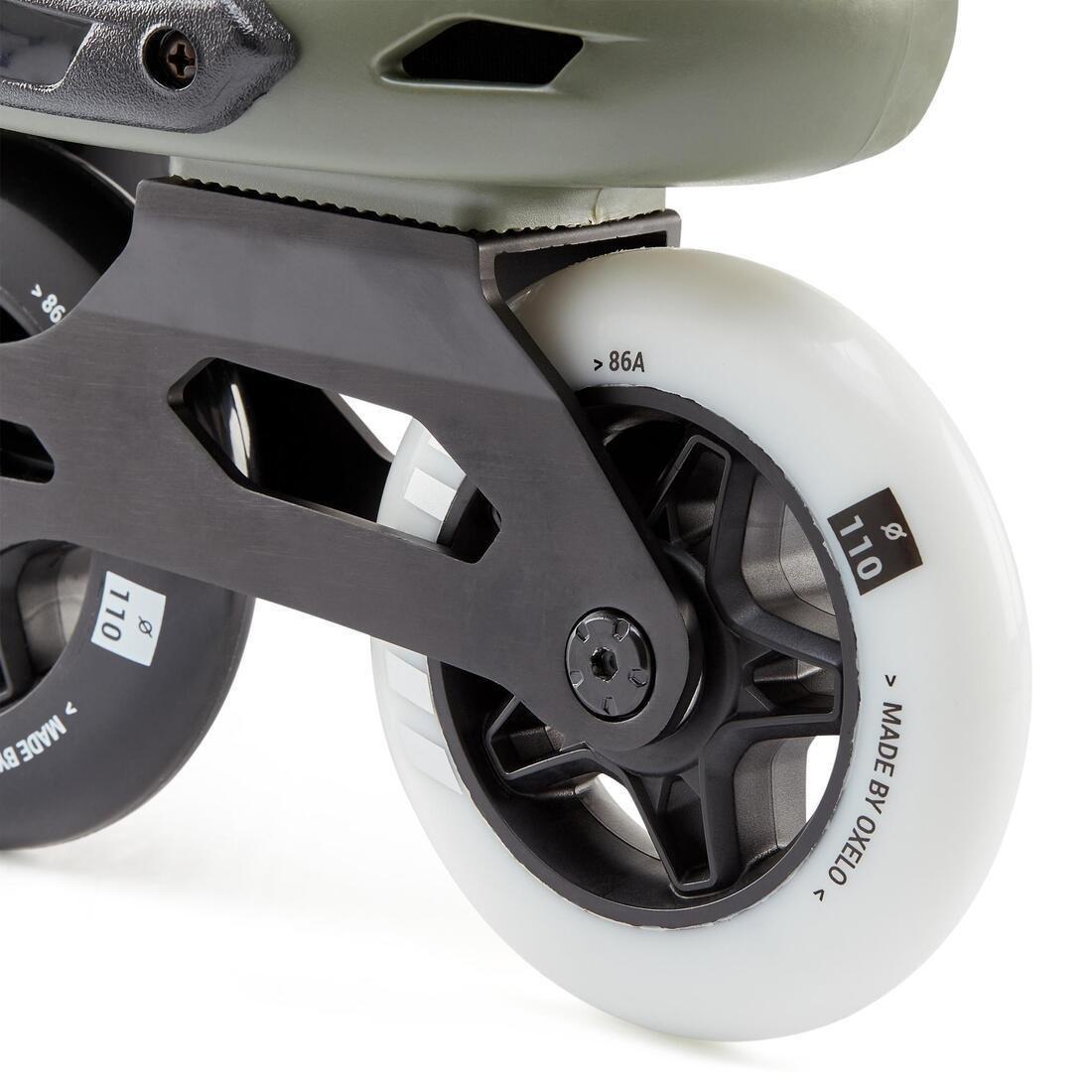 EU 42 Adult Hardboot Freeskate Skates MF900 - Khaki, No Color, large image number 9