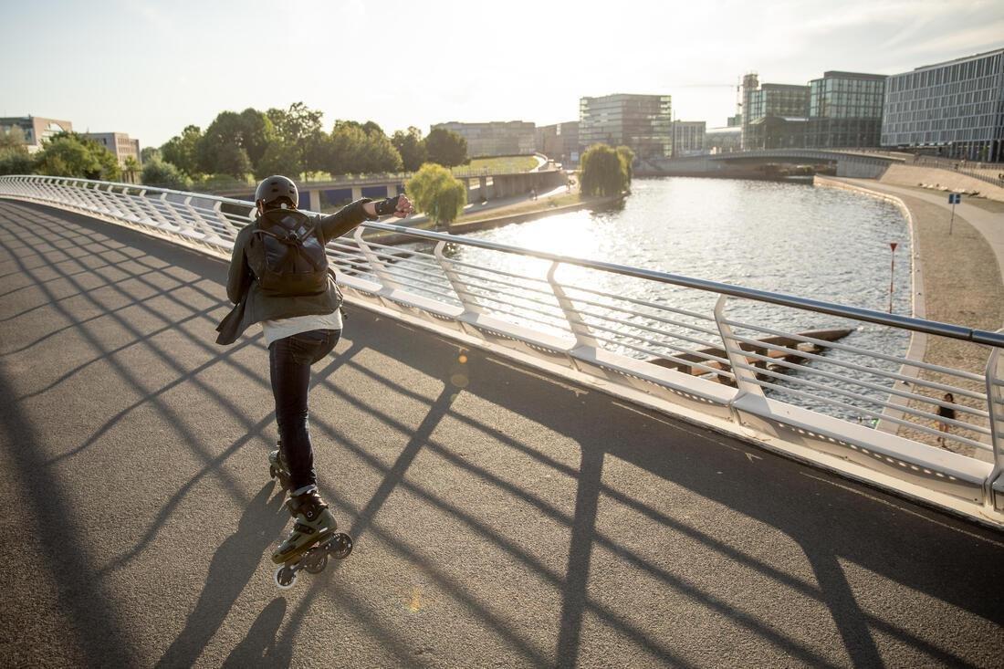 EU 42 Adult Hardboot Freeskate Skates MF900 - Khaki, No Color, large image number 10