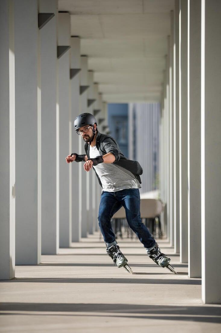 EU 42 Adult Hardboot Freeskate Skates MF900 - Khaki, No Color, large image number 11