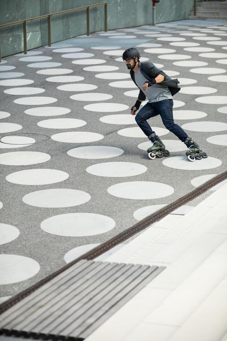 EU 42 Adult Hardboot Freeskate Skates MF900 - Khaki, No Color, large image number 13