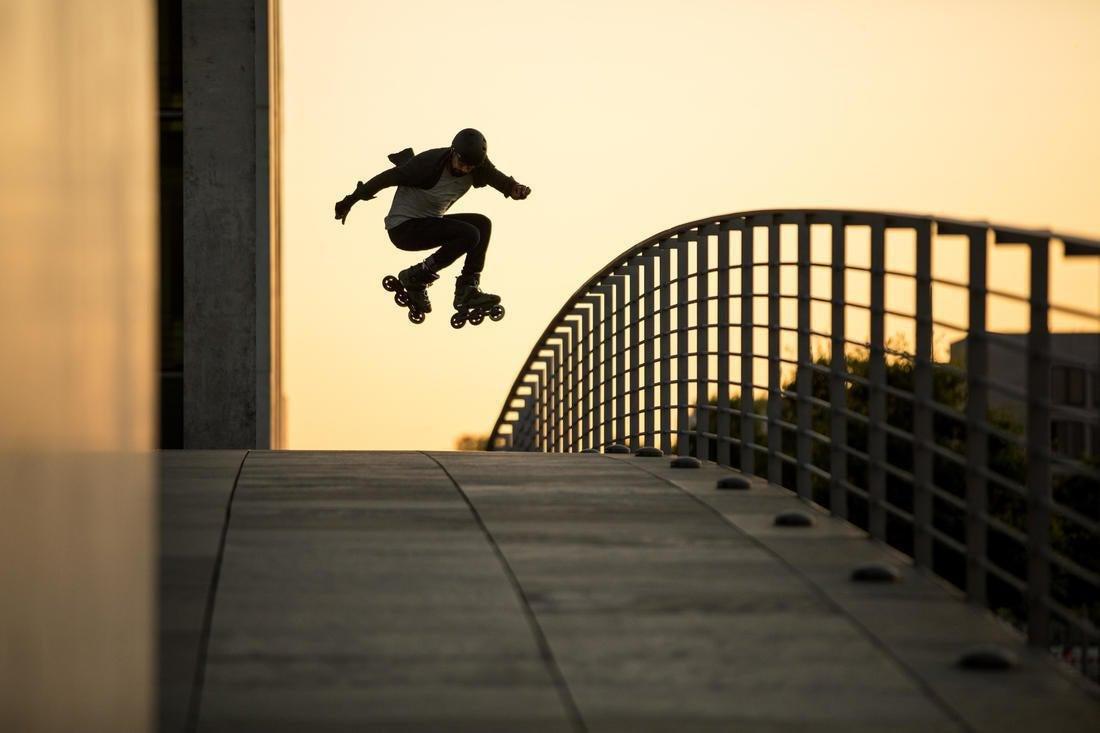 EU 42 Adult Hardboot Freeskate Skates MF900 - Khaki, No Color, large image number 14