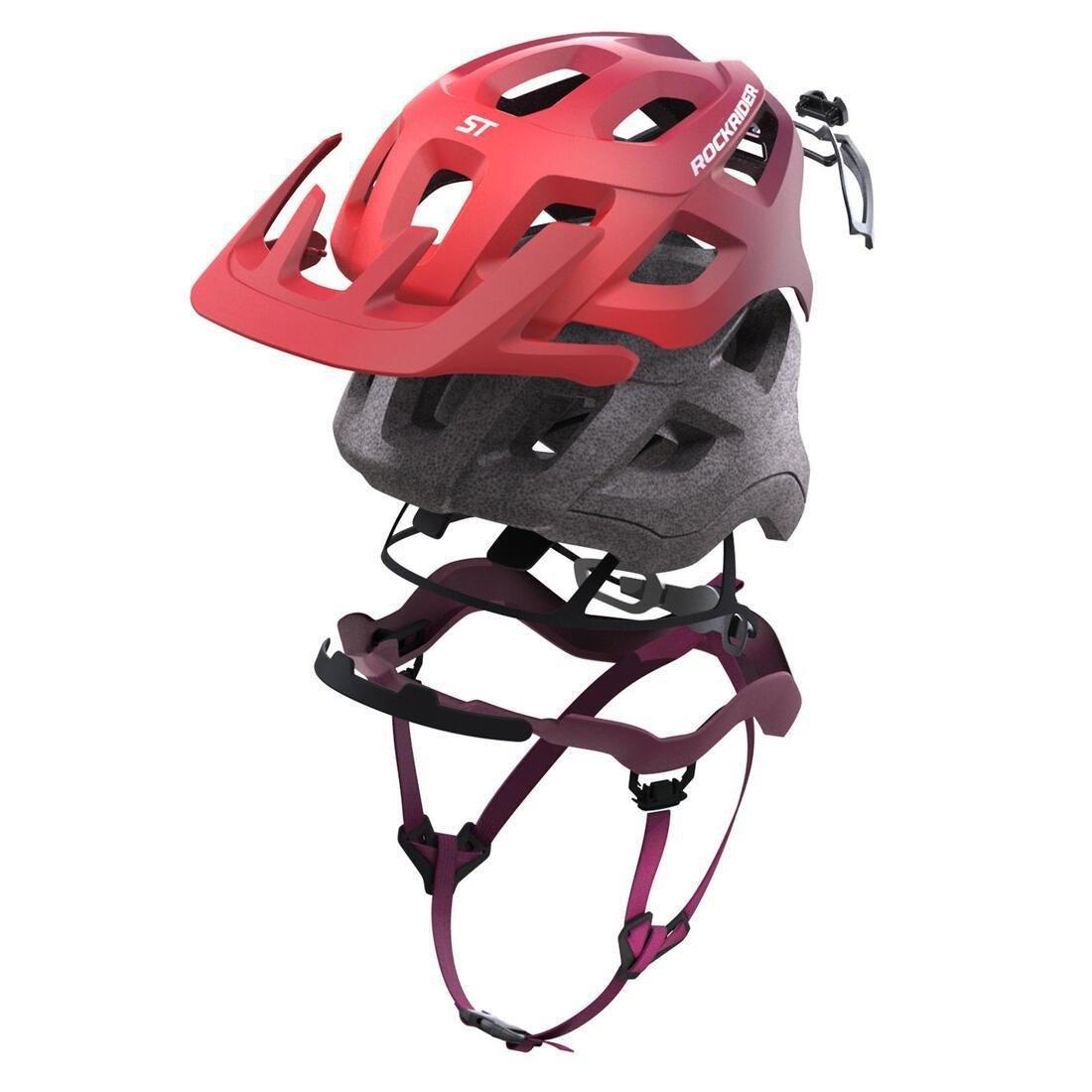 Medium  Mountain Bike Helmet ST 500, Snow White, No Color, large image number 5