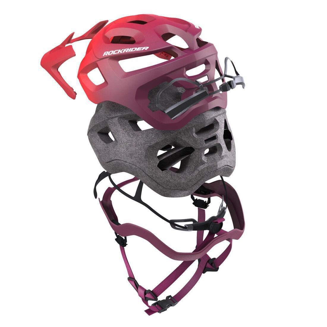 Medium  Mountain Bike Helmet ST 500, Snow White, No Color, large image number 6