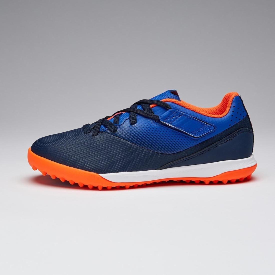 EU 33  Kids' Rip-Tab Football Boots Agility 500 TF, Navy Blue, , large image number 3