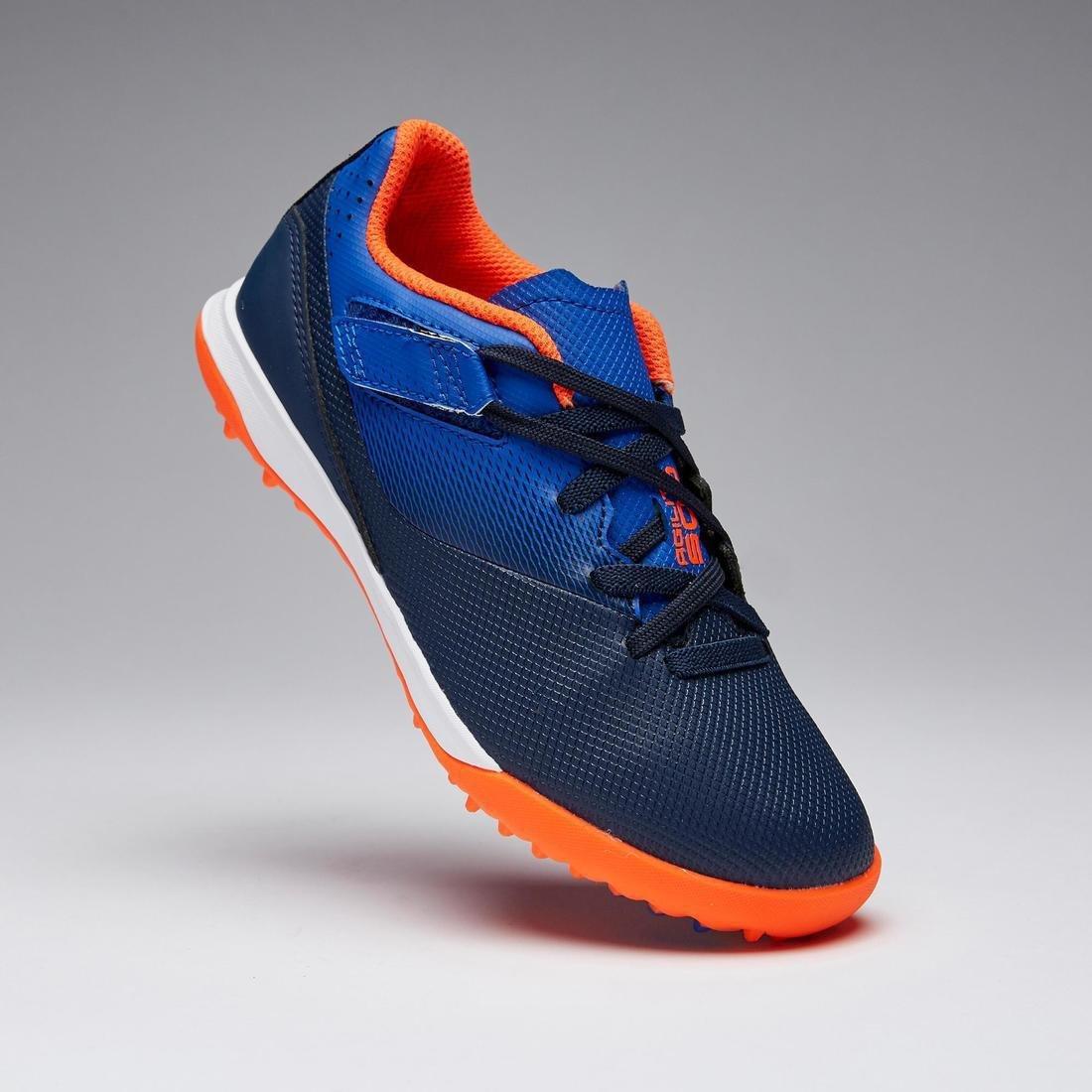EU 33  Kids' Rip-Tab Football Boots Agility 500 TF, Navy Blue, , large image number 6