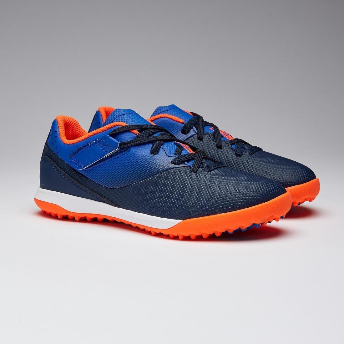 EU 33  Kids' Rip-Tab Football Boots Agility 500 TF, Navy Blue, , large image number 11