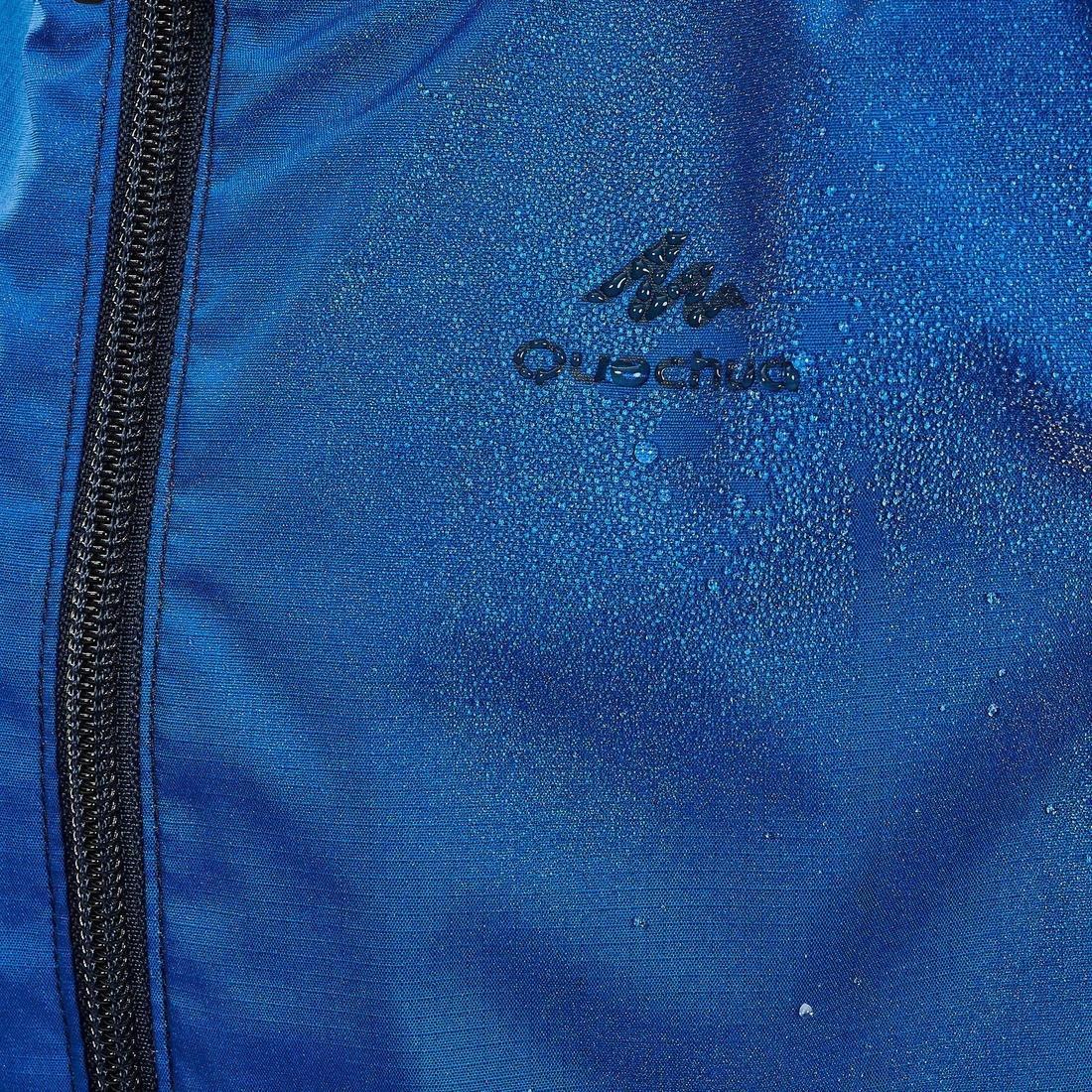 8-9Y Kids' Waterproof Hiking Jacket - MH500 Aged 7-15, Deep Blue, No Color, large image number 8