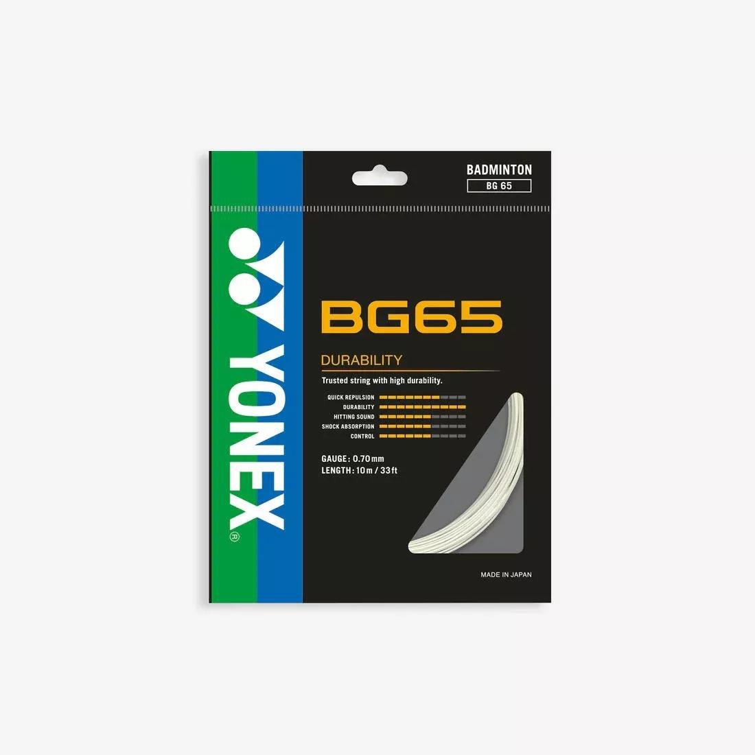 YONEX - BG 65 Badminton String, White