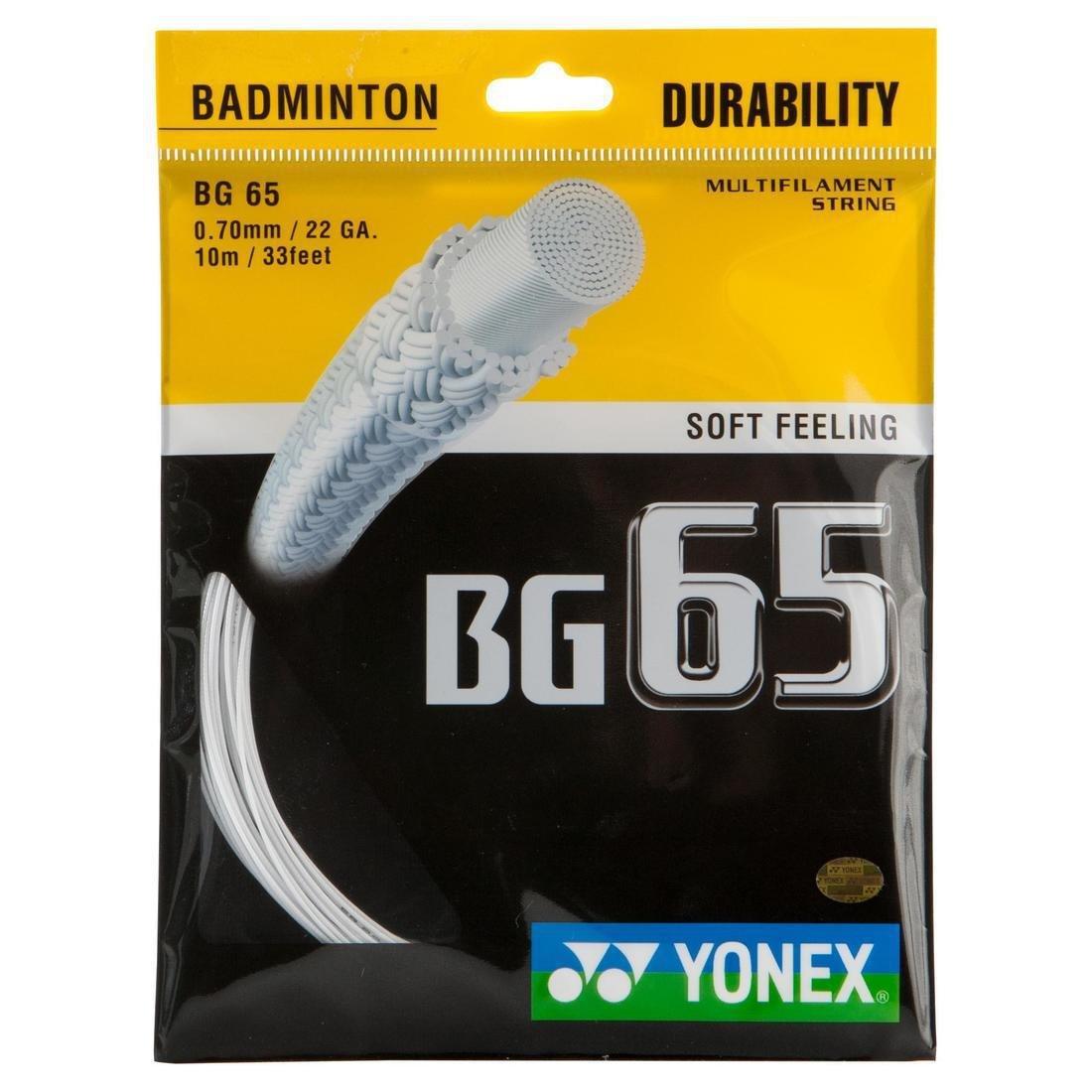YONEX - BG 65 Badminton String, White
