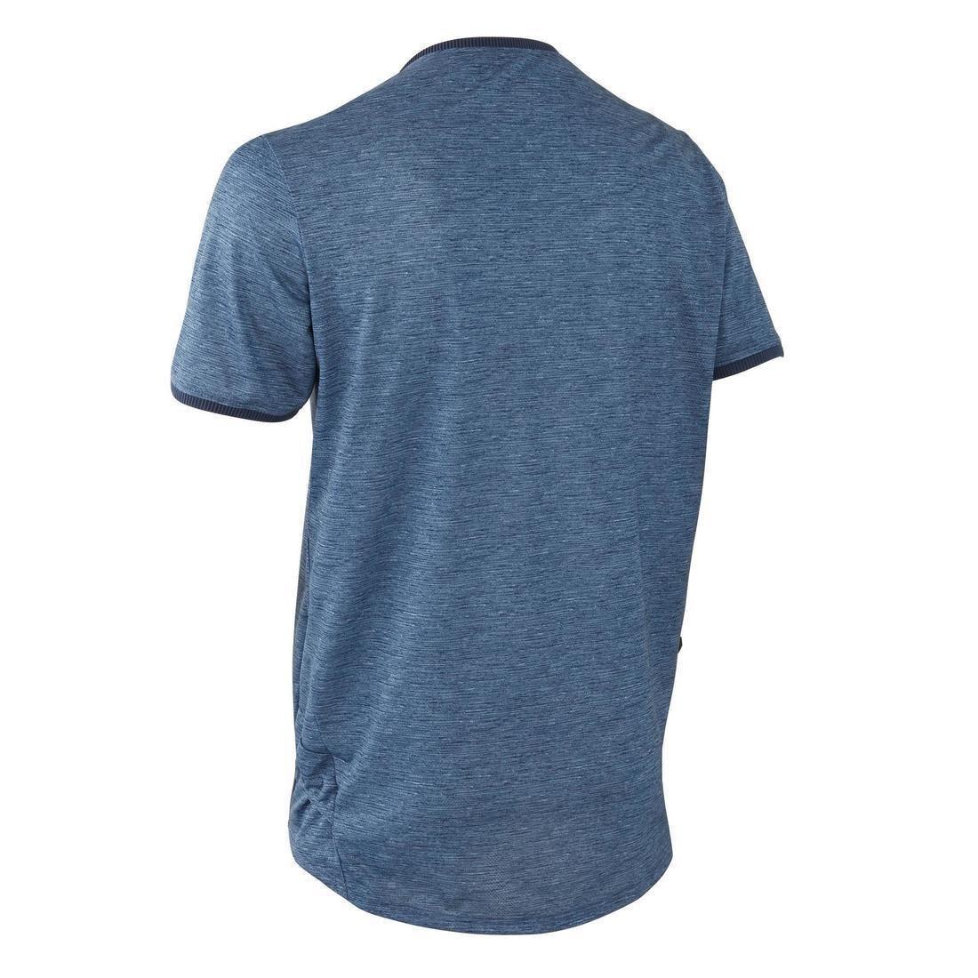 Small  ST 100 Short-Sleeved Mountain Biking Jersey, Whale Grey, No Color, large image number 4