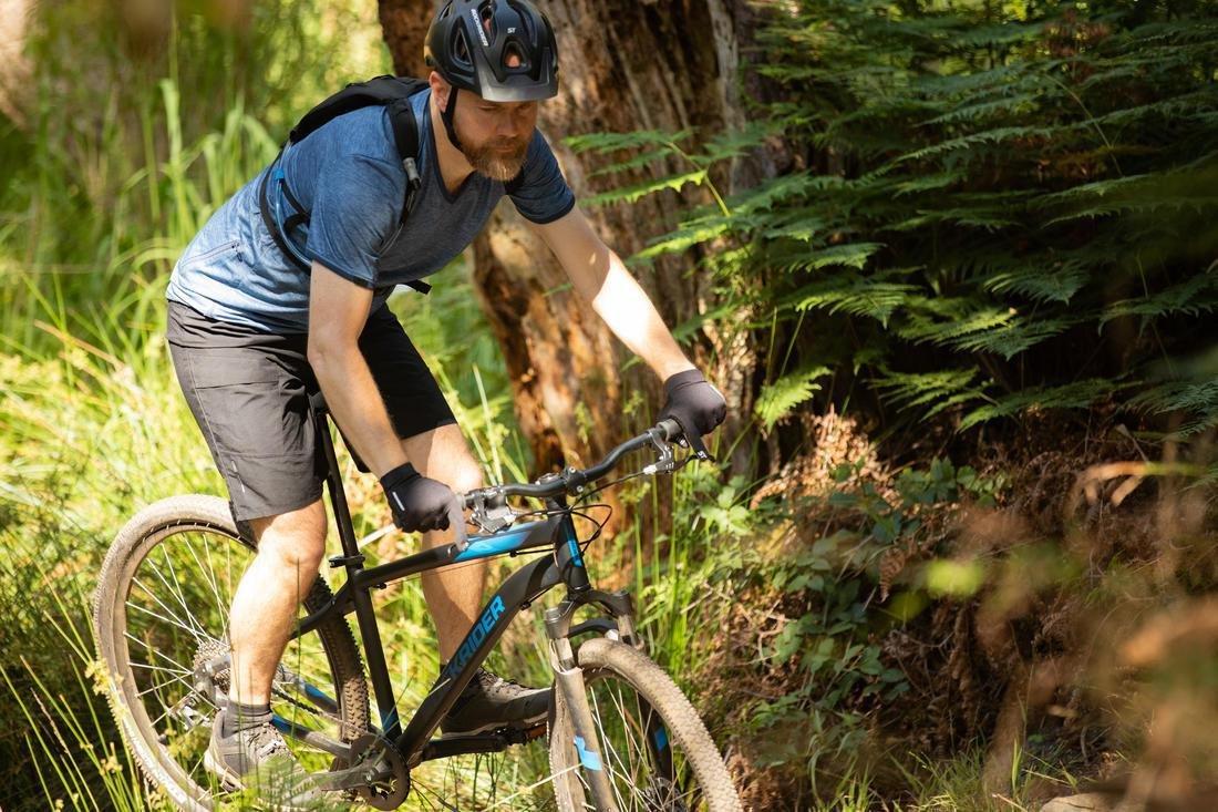 Small  ST 100 Short-Sleeved Mountain Biking Jersey, Whale Grey, No Color, large image number 10