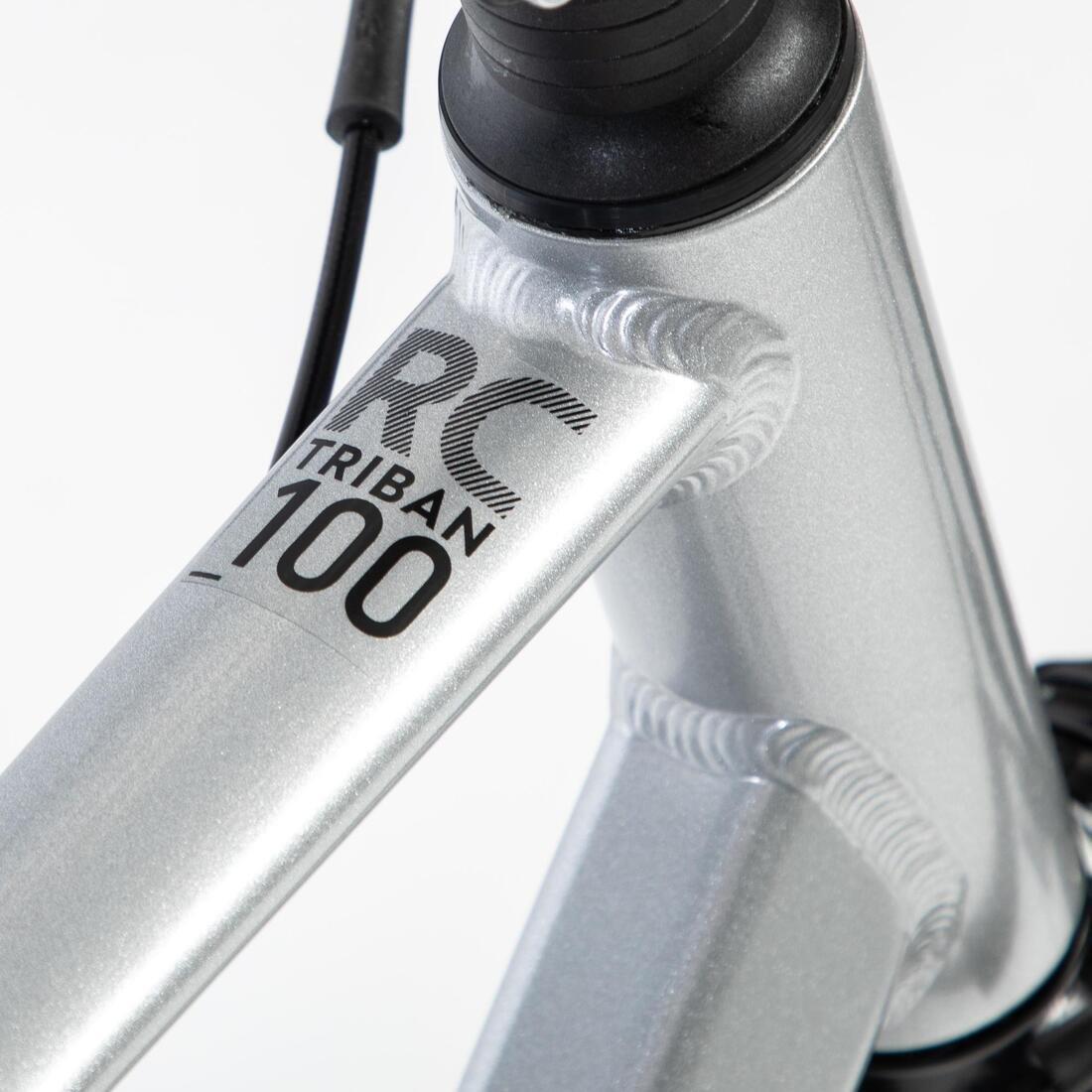 Large Men's Recreational Cycling Road Bike Rc100, Grey, No Color, large image number 8