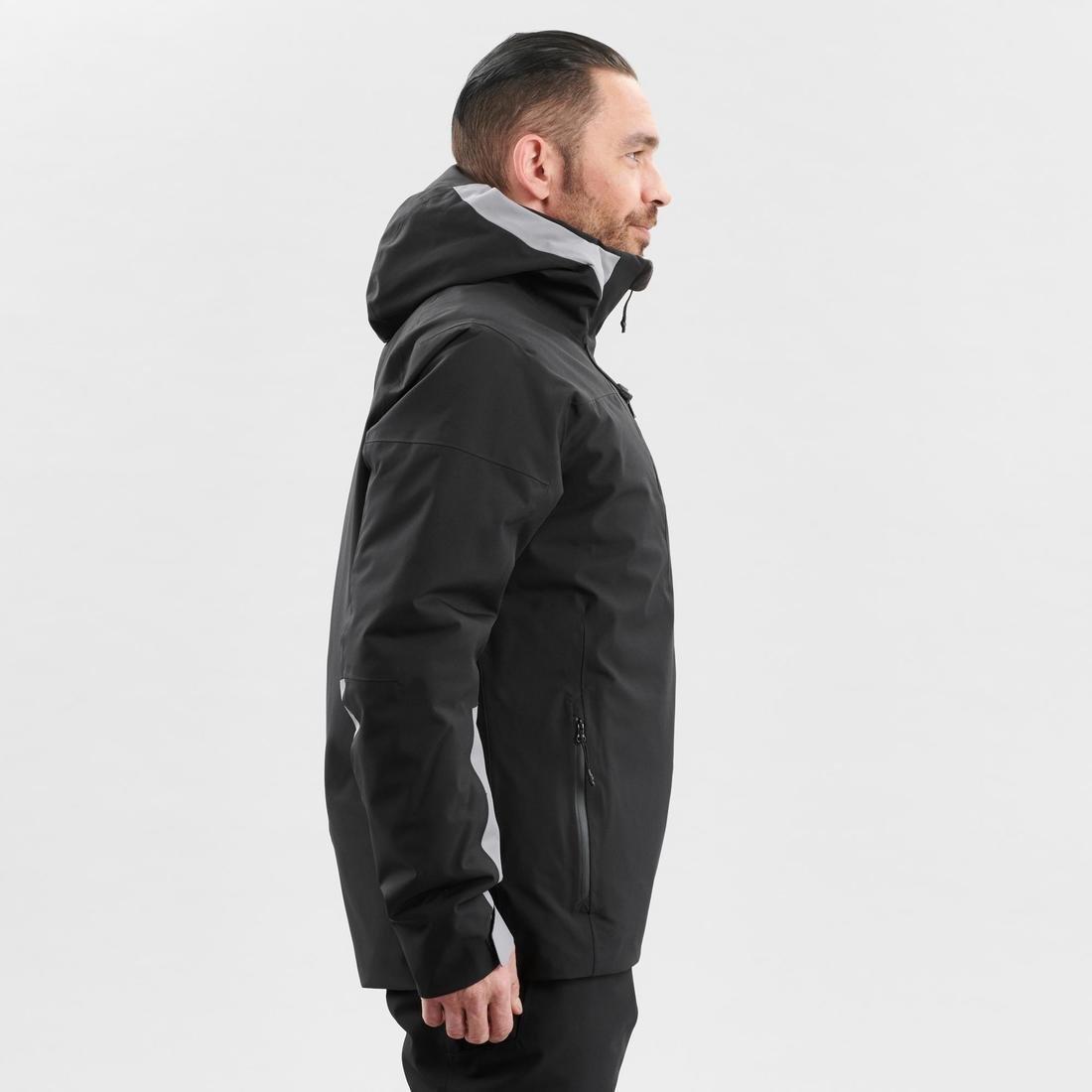 L  Mens Piste Ski Jacket, Black, No Color, large image number 4