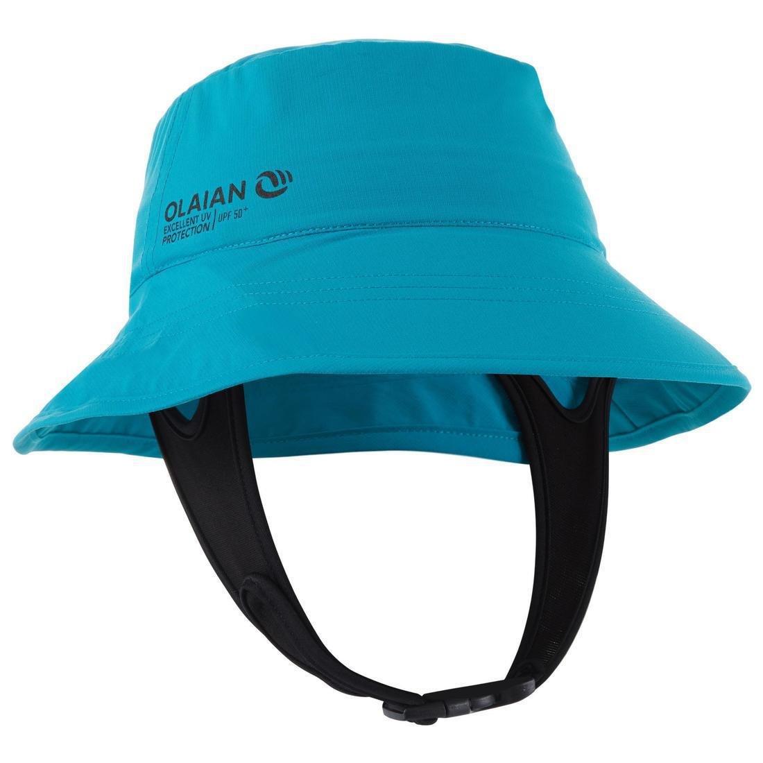 8-12Y Kids' Anti-UV Surf Hat, Dark Peacock Blue, No Color, large image number 0