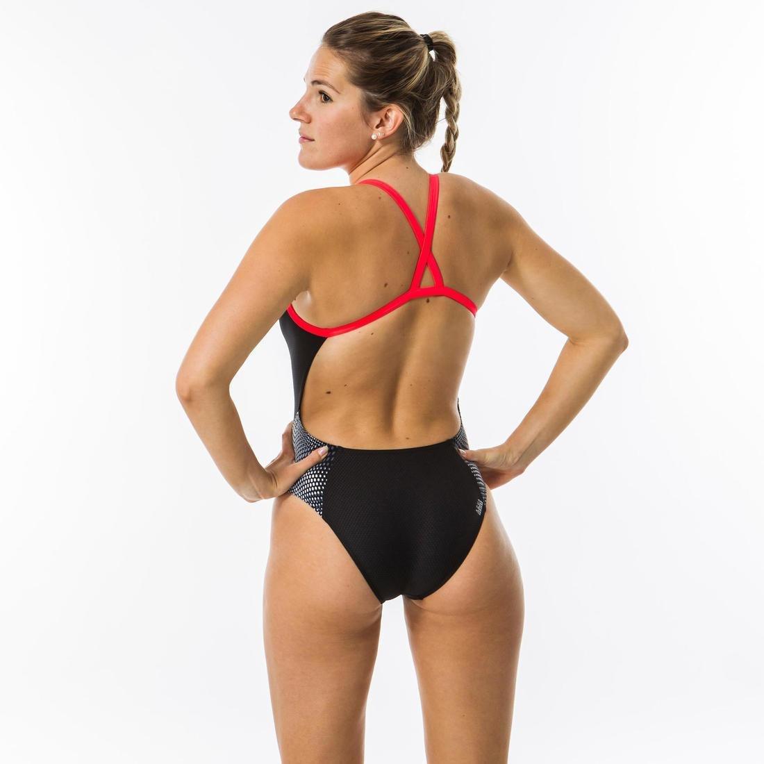 M/L  Black and White Women's Lexa XP One-Piece Swimsuit, , large image number 3