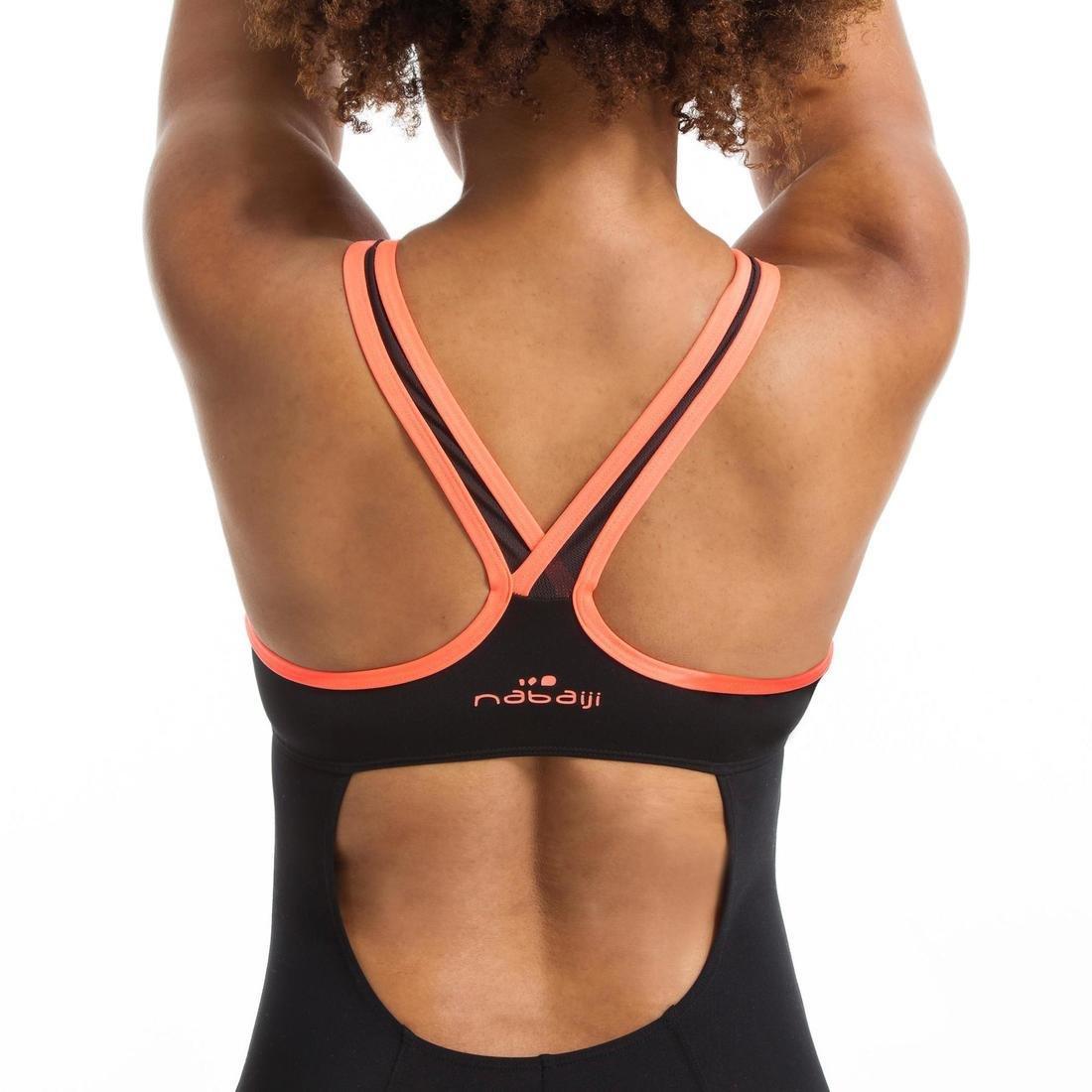 Large  Women's fitness One-Piece Shorty Swimsuit Lou, Black, , large image number 5