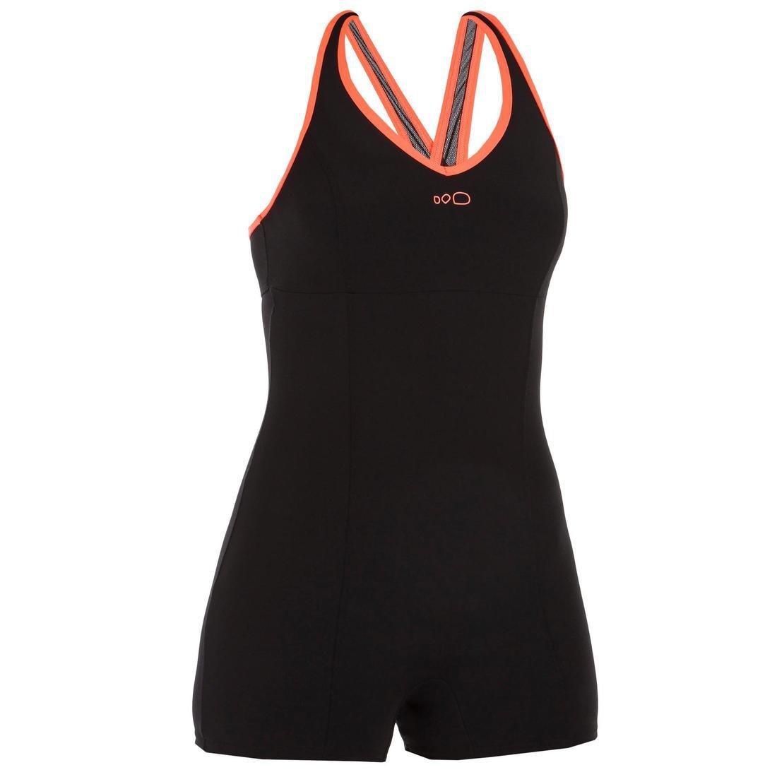 Large  Women's fitness One-Piece Shorty Swimsuit Lou, Black, , large image number 8