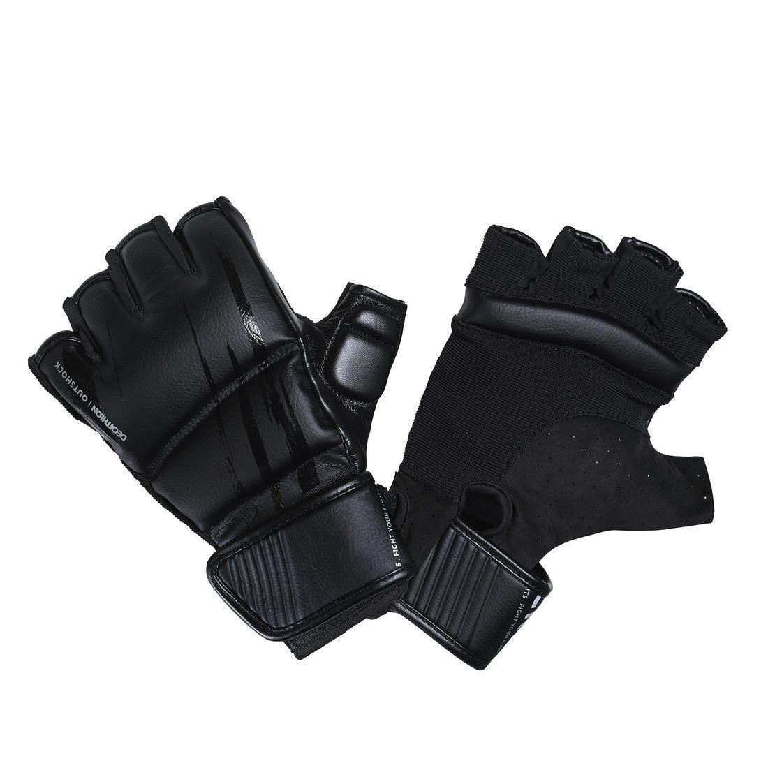 Large  Cardio Boxing Mitts 500 - Black, No Color, large image number 0