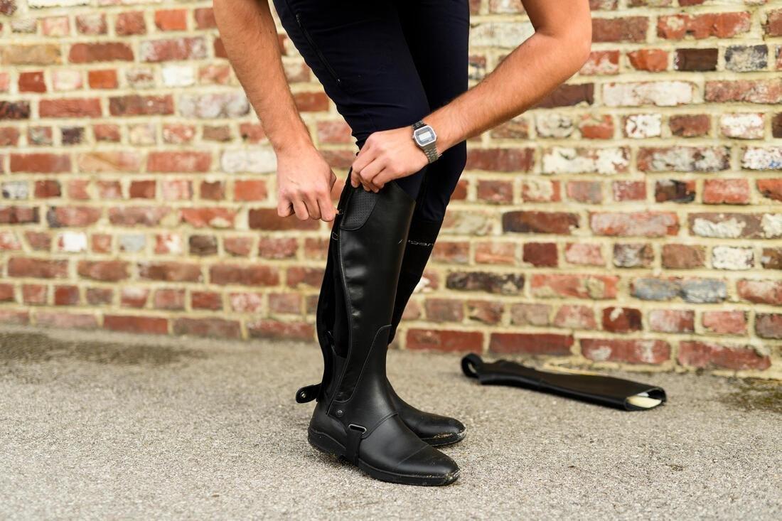 EU 42  560 Adult Horse Riding Leather Jodhpur Boots, Black, No Color, large image number 3