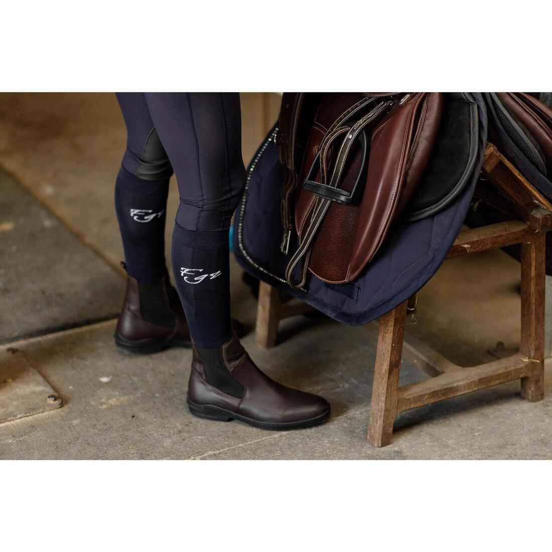 EU 42  560 Adult Horse Riding Leather Jodhpur Boots, Black, No Color, large image number 5