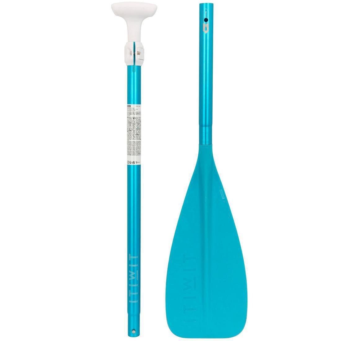 140 cm  2-Part Sup Paddle 100 Collapsible Adjustable 140-180 cm Small Builds, Glacier Blue, No Color, large image number 2