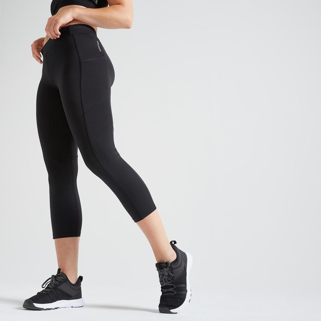 W26 L30  Fitness Short Leggings with Phone Pocket, Asphalt Blue, No Color, large image number 5