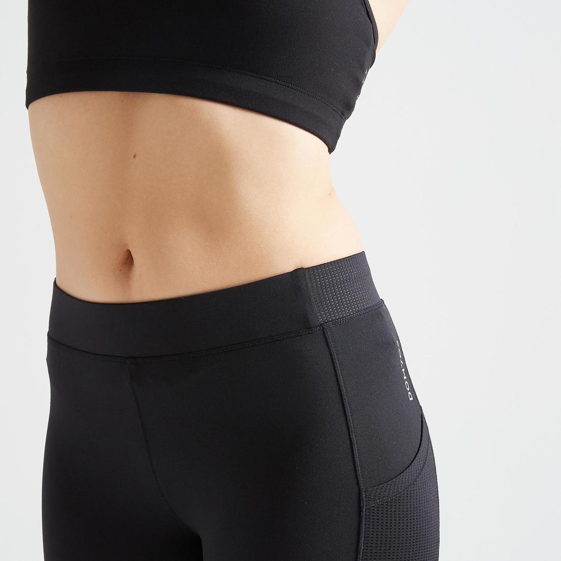 W26 L30  Fitness Short Leggings with Phone Pocket, Asphalt Blue, No Color, large image number 7