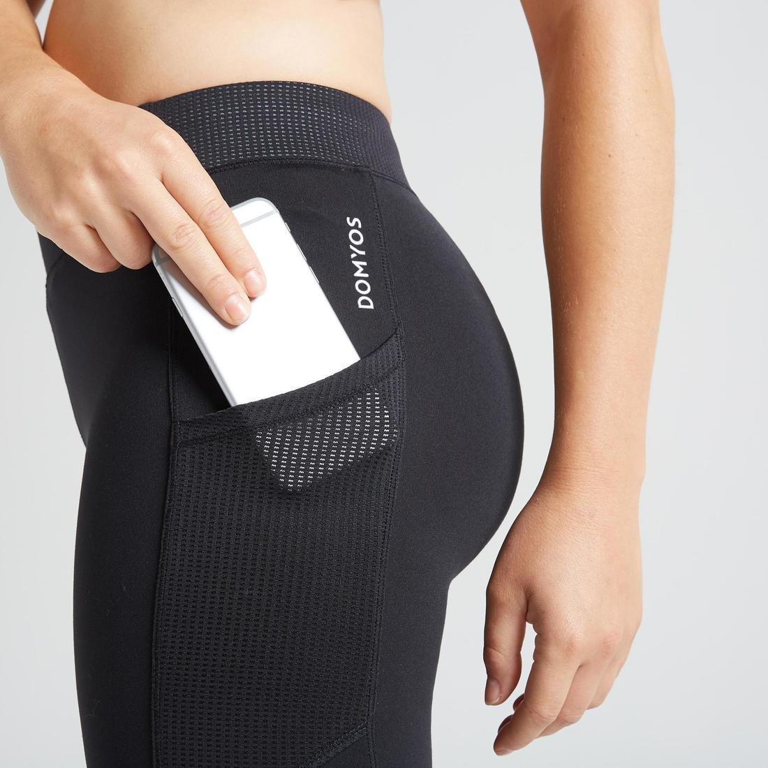 W26 L30  Fitness Short Leggings with Phone Pocket, Asphalt Blue, No Color, large image number 8