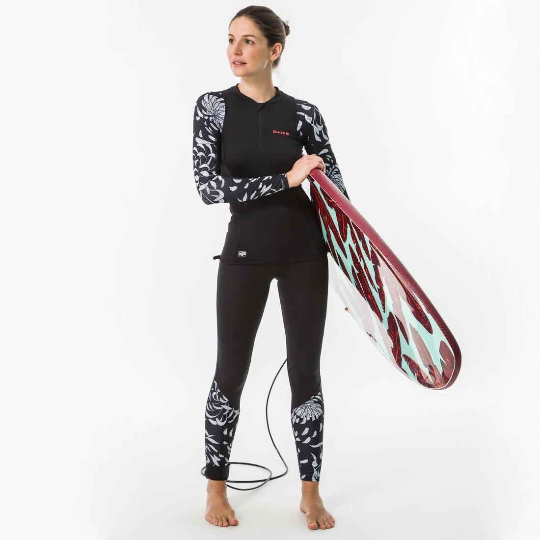 Small  Women's UV-Resistant 500 Surf Legging, Black, No Color, large image number 8