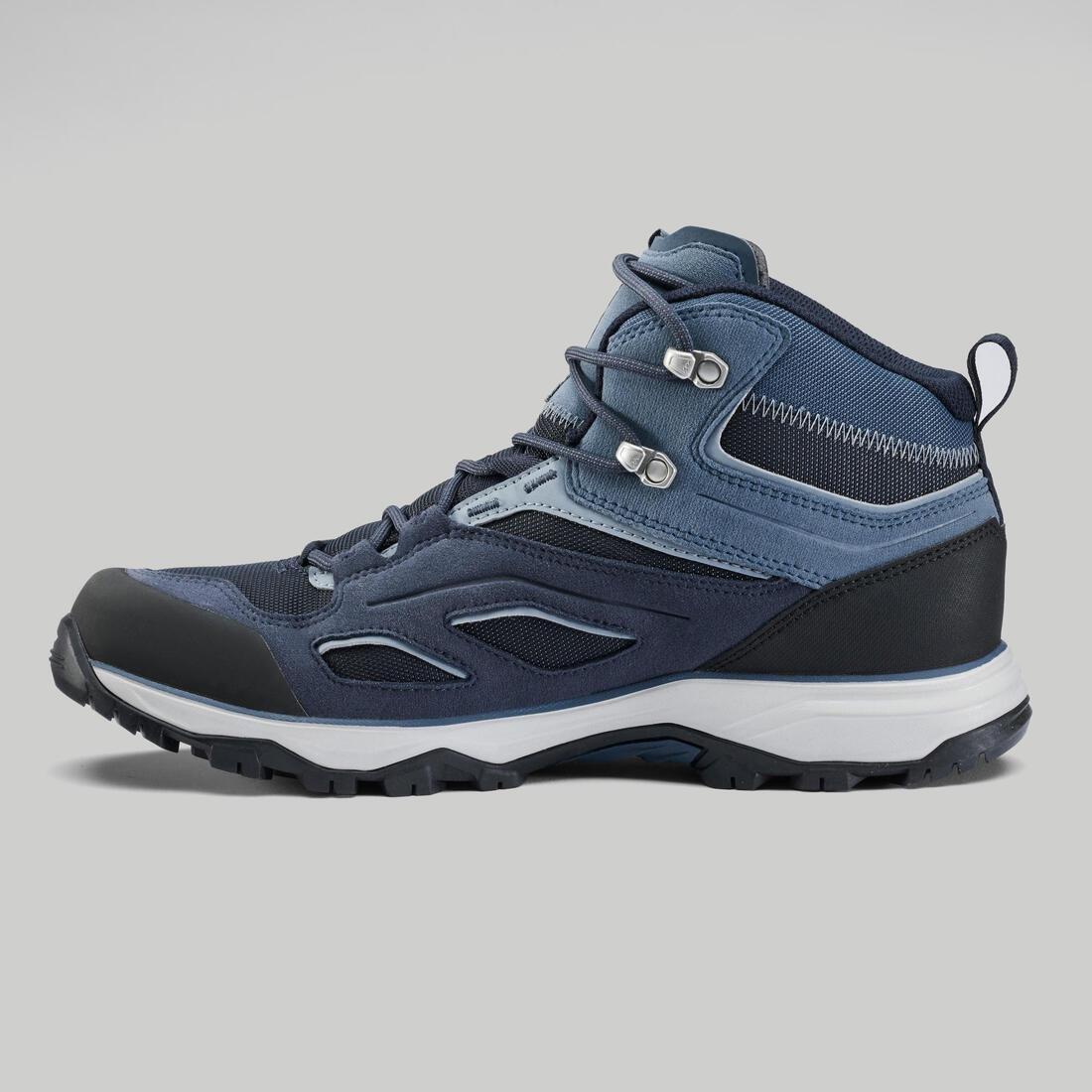 EU 47 Men's Waterproof Mountain Walking Shoes - MH100 Mid, Black, No Color, large image number 13