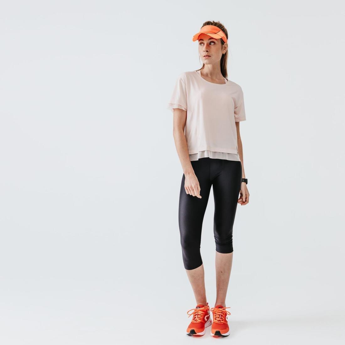 Large  Run Feel  Running T-Shirt, Pink, No Color, large image number 2