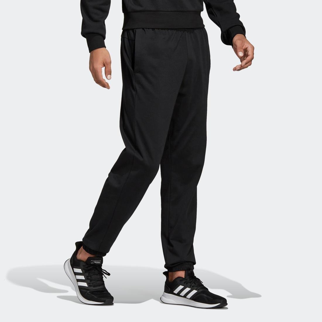 Large Men's Gym Tracksuit Bottoms, Black, No Color, large image number 3