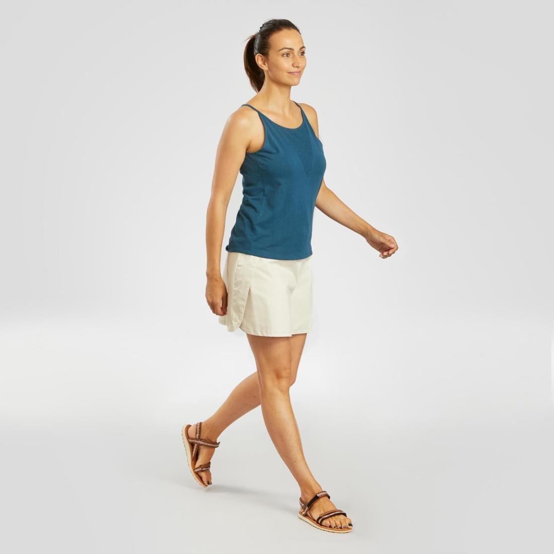 Small Women's Country Walking Vest Top NH500, Dark Petrol Blue, , large image number 1