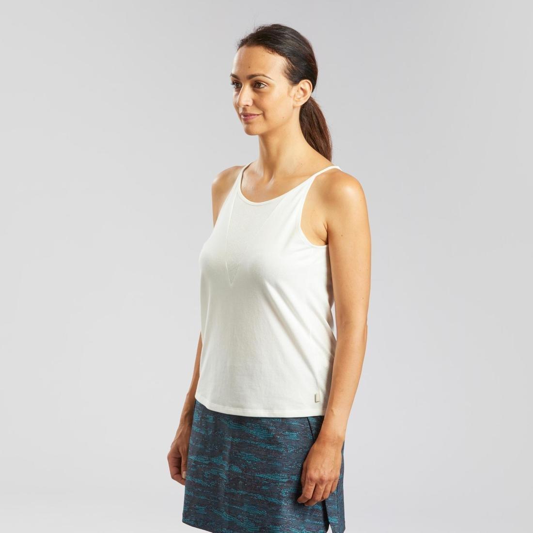 Small Women's Country Walking Vest Top NH500, Dark Petrol Blue, , large image number 10