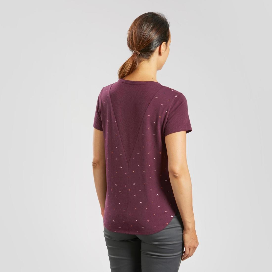 Large  Women's Country Walking T-shirt - NH500, Burgundy, , large image number 11